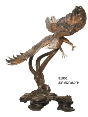 Swooping American Bald Eagle, Monumental XL - 80"H