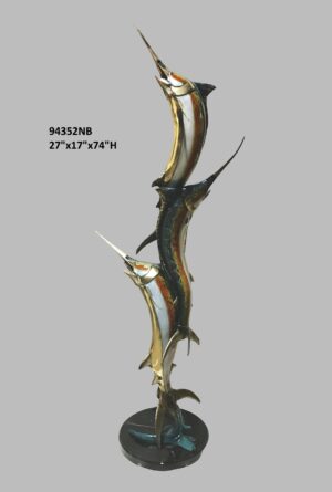 Three Swordfish Fountain - 74"H