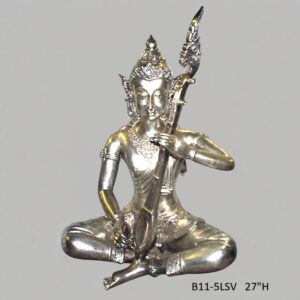 Thai Lute Player, Silver- 27"H