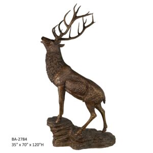 Majestic Elk on Rock, Monumental - 120"H