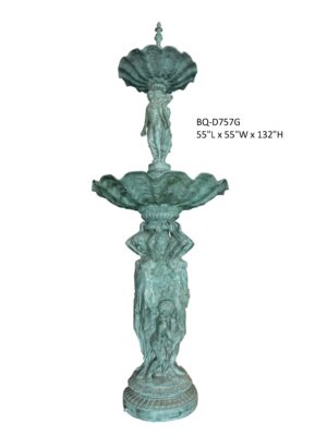 Monumental Tiered Fountain, Women Figures and Child - 132"H