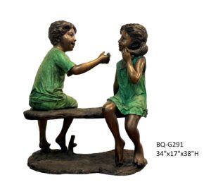 Boy & Girl on Bench