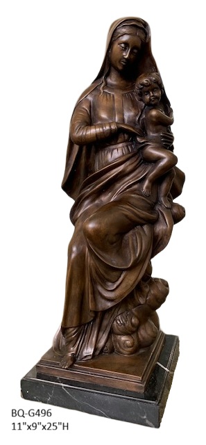 Maria Holding Baby - 25 in H