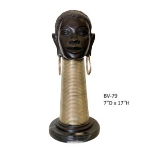 Southeast Asian Kayan Woman Bust - 17"H