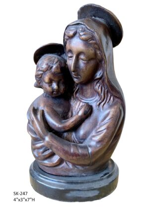 Virgin Mary Holding Baby, Bust - 7 in H