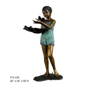 Girl with Shell and Birds Fountain - 46"H