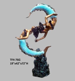 2 Mermaids Swimming - 72"H