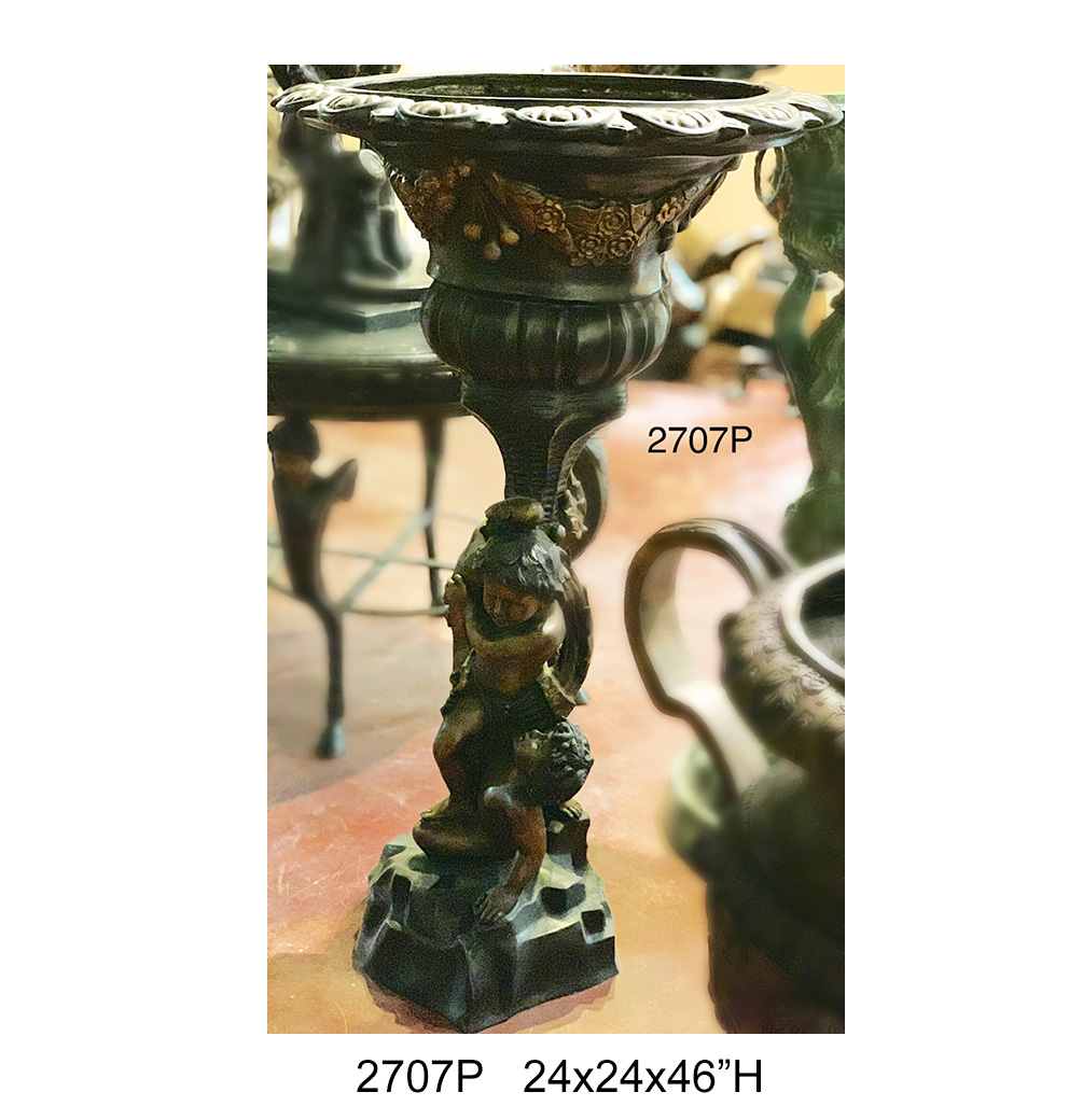 Two Cherubs & Grape Planter