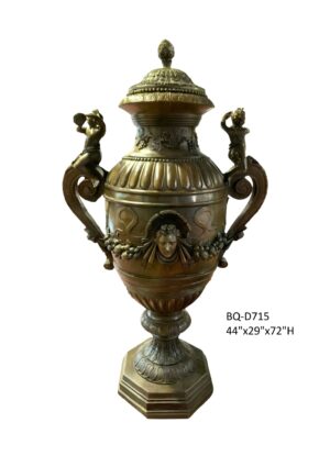 Urn w/Cherub Handles - 72"H