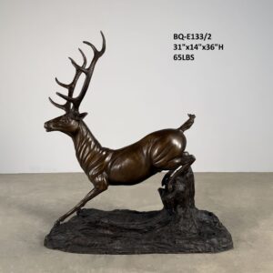 Deer on Tree Stump - 36"H