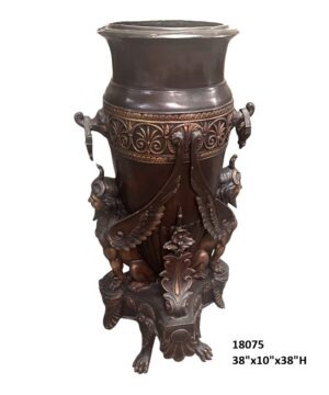 Winged Gargoyles Urn - 38"H