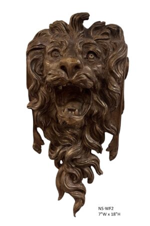 Lion Mask Wall Plaque Mount - 18"H