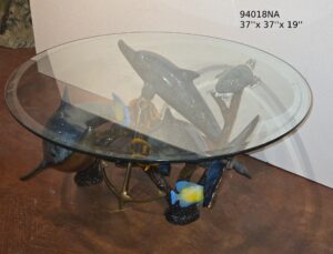 Three Dolphins Table - Special Patina