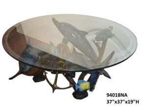 Dolphin and Turtle Coffee Table Base - 19"H