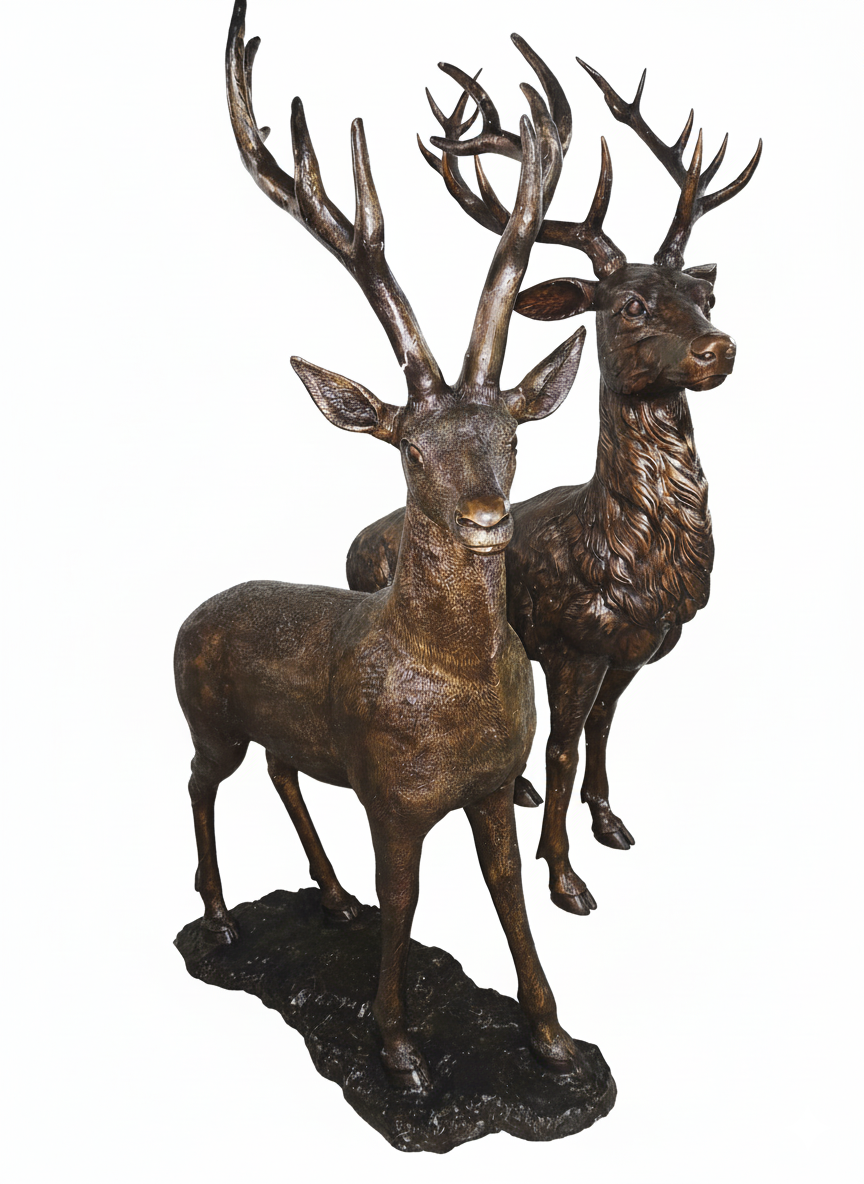 Deer Pair [77"H and 68"H]