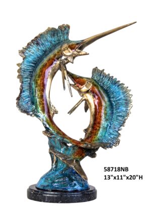 Swordfish Dueling, Special Patina - 20"H