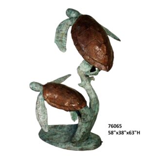 Two Sea Turtles Fountain - 63"H