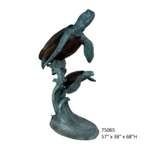 Two Sea Turtles Fountain - 68"H