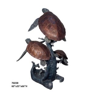 3 Sea Turtles Fountain, Life-Size - 66"H