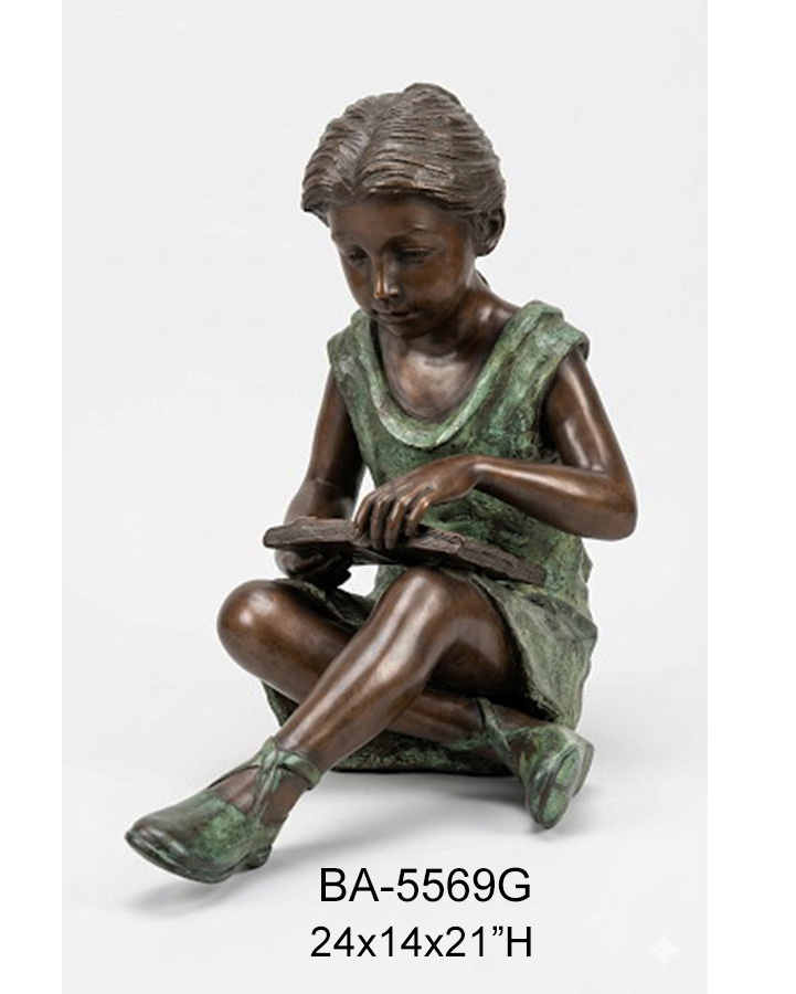 Girl-Crossed Legs Reading