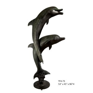 Two Dolphins Upright Fountain - 96 in H