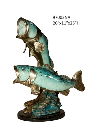 2 Seabass, Special Patina - 25"H