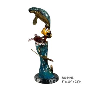 Manatee, Turtle, Stingray, Special Patina - 22"H